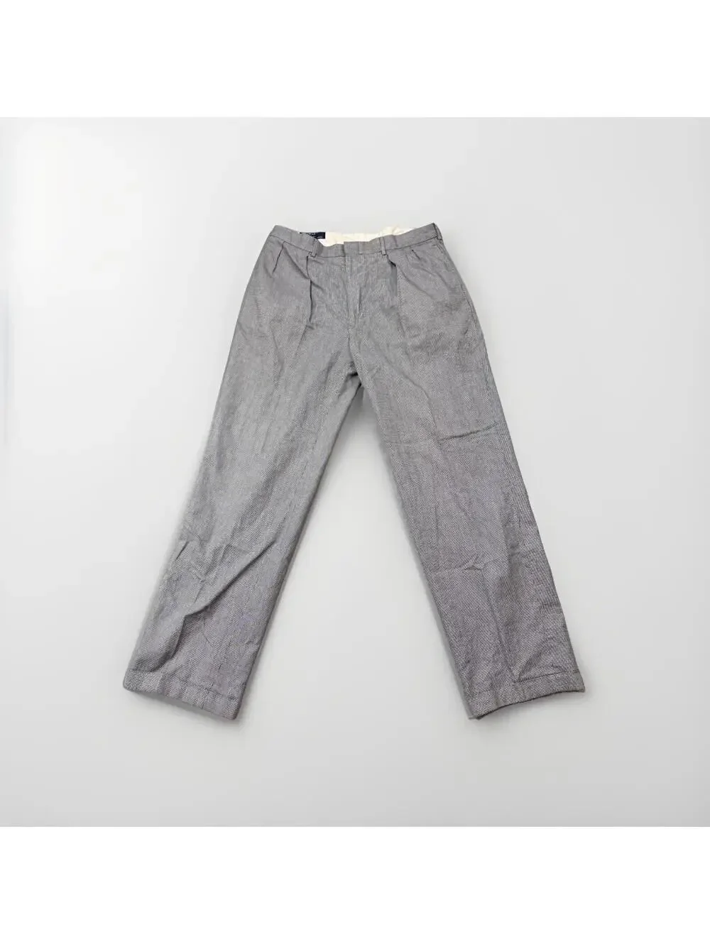 Vintage 1990’s Polo Ralph Lauren Pleated Trouser Pants Micro Houndstooth‎ 32X34