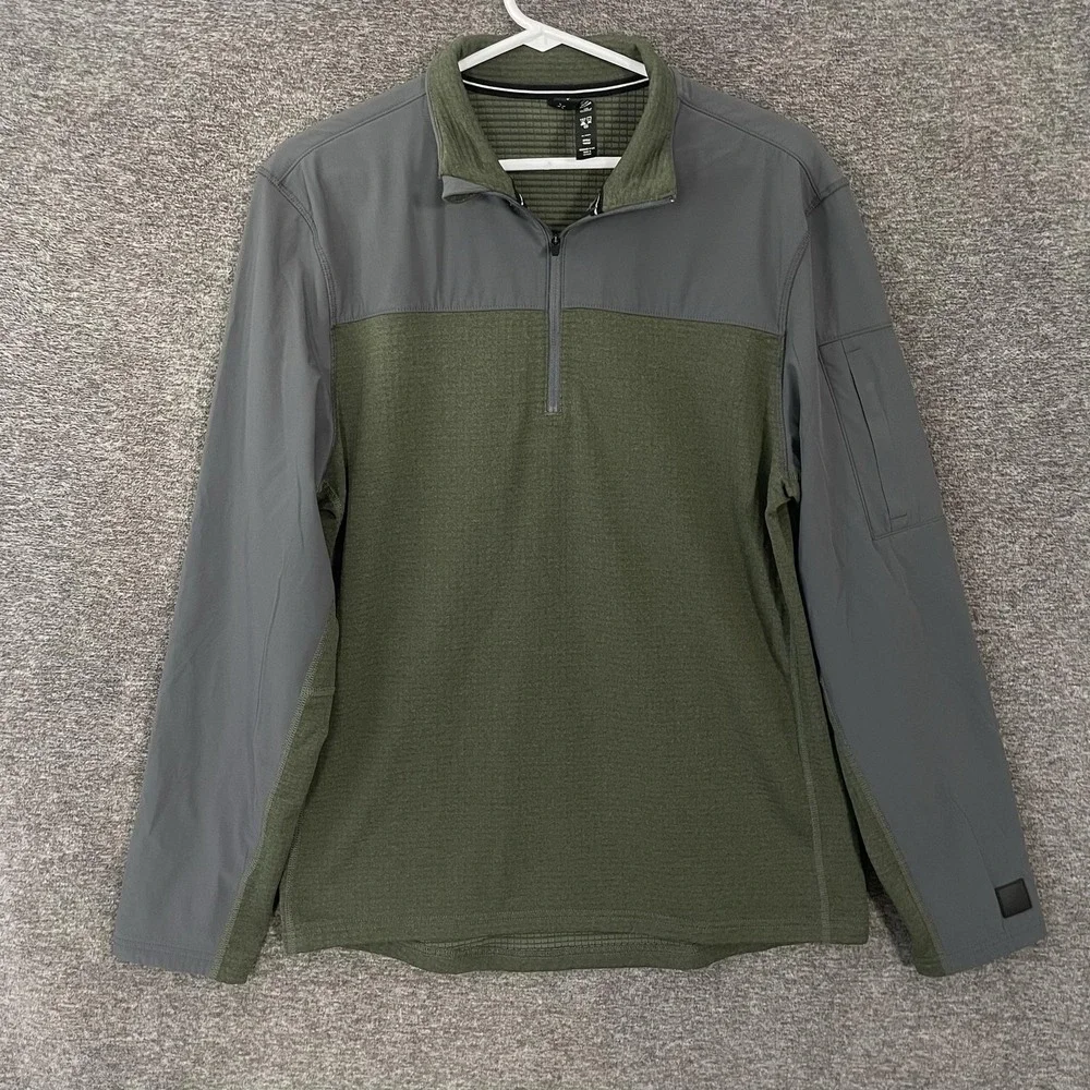 Ten Thousand Tactical Over Zip 1/4 Mens‎ S Waffle Thermal Knit Athletic Green