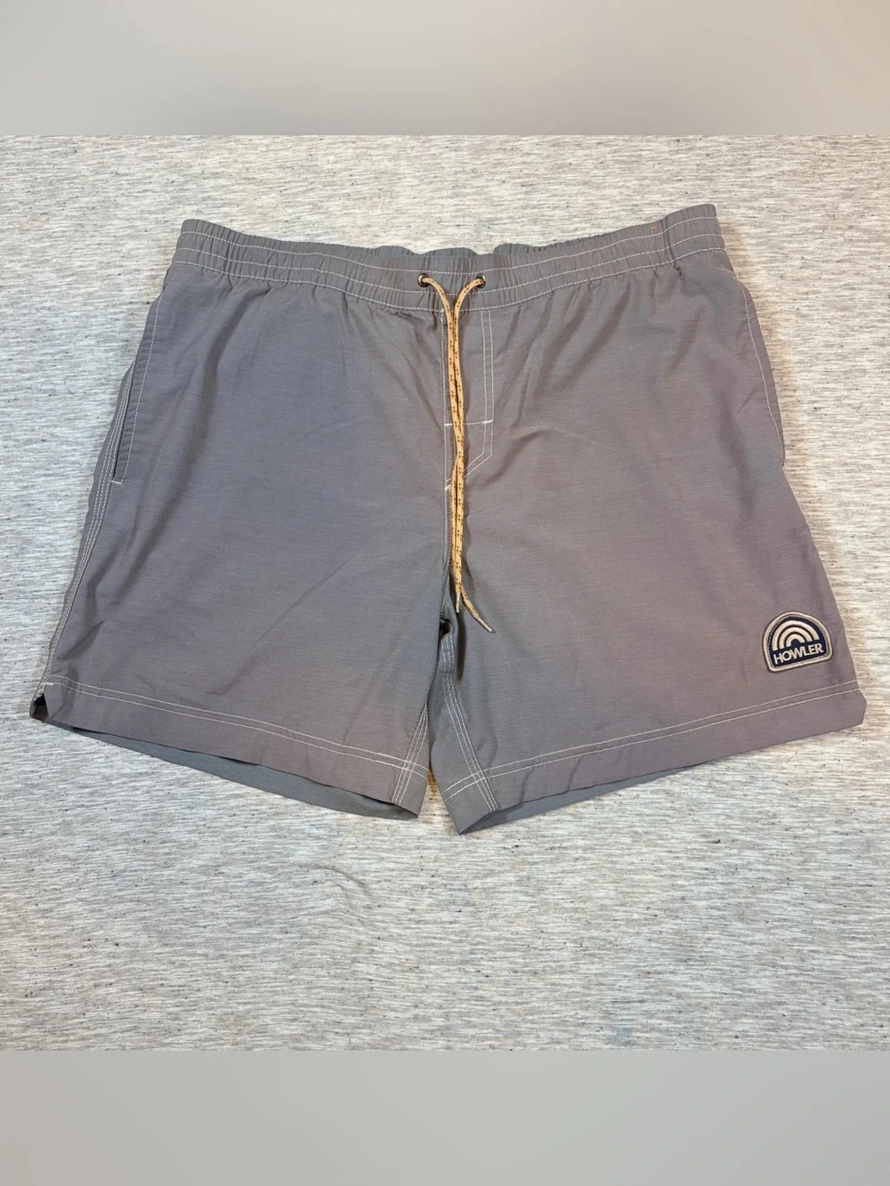 Howler Brothers Men's Swim Trunks Gray Drawstring Unlined Size 36