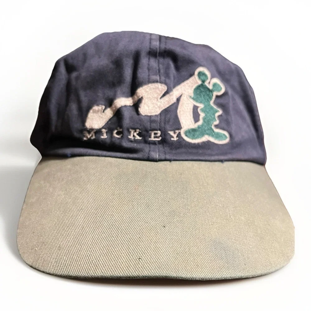 VTG 90s Disney Mickey Unlimited‎ Hat FRESH CAPS Dad Cap Embroidered Elastic Back