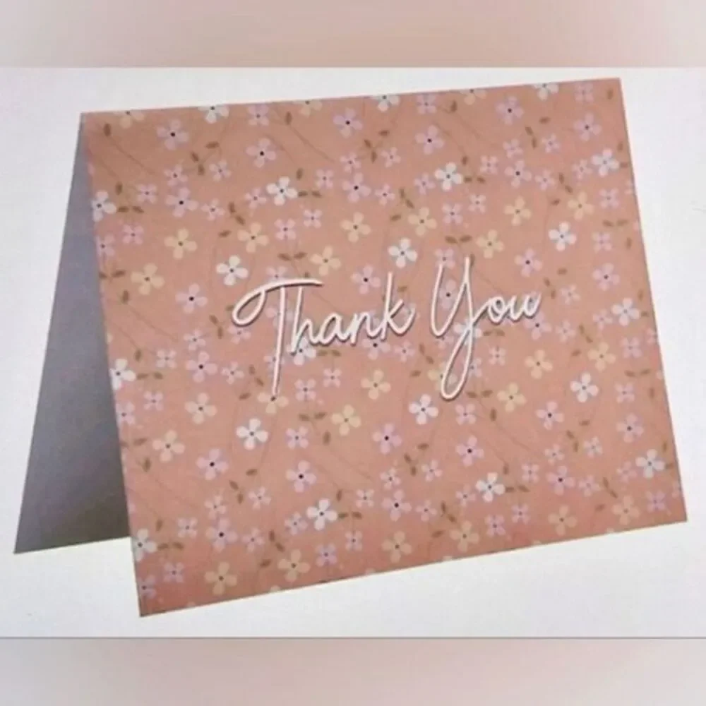 NWT Blank Floral‎ Thank You Cards- 144 Pack- 6 Designs