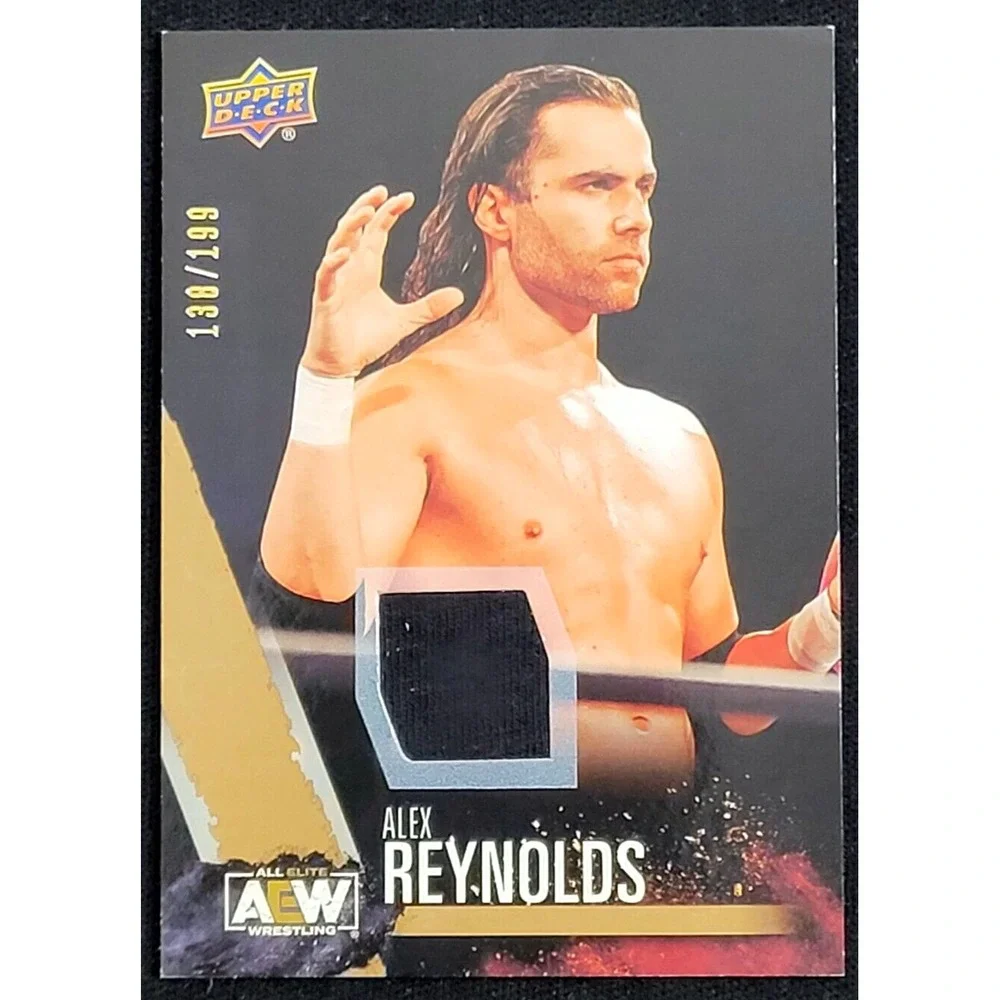 2021 UPPER DECK AEW ALEX‎ REYNOLDS GOLD RELIC #D 138/199 THE DARK ORDER