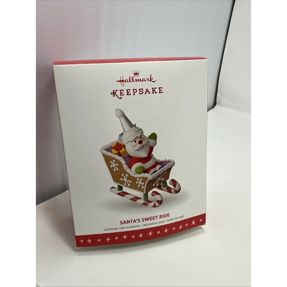 2016 Hallmark SANTA'S SWEET RIDE Gingerbread‎ Sleigh ORNAMENT Series #10 Final