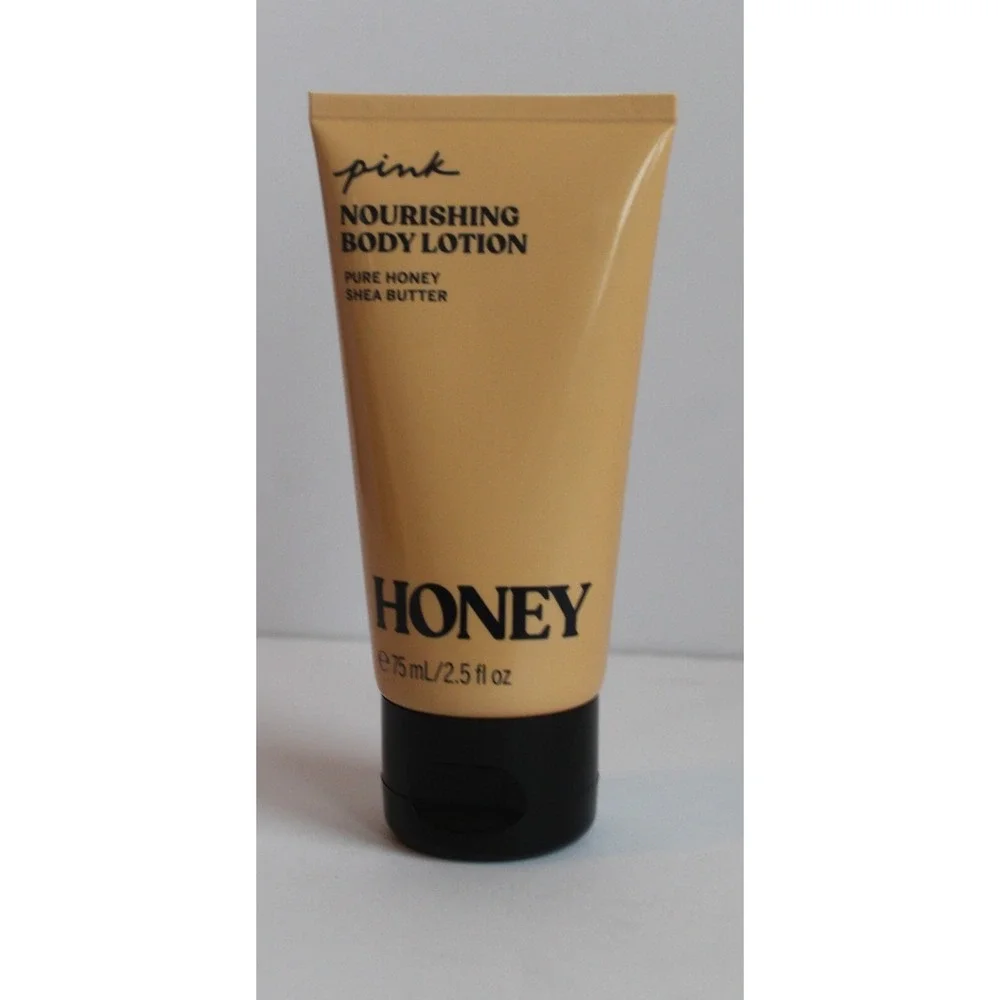 Pink Victoria Secret Nourishing Body Lotion HONEY Travel Size 2.5‎ fl oz.