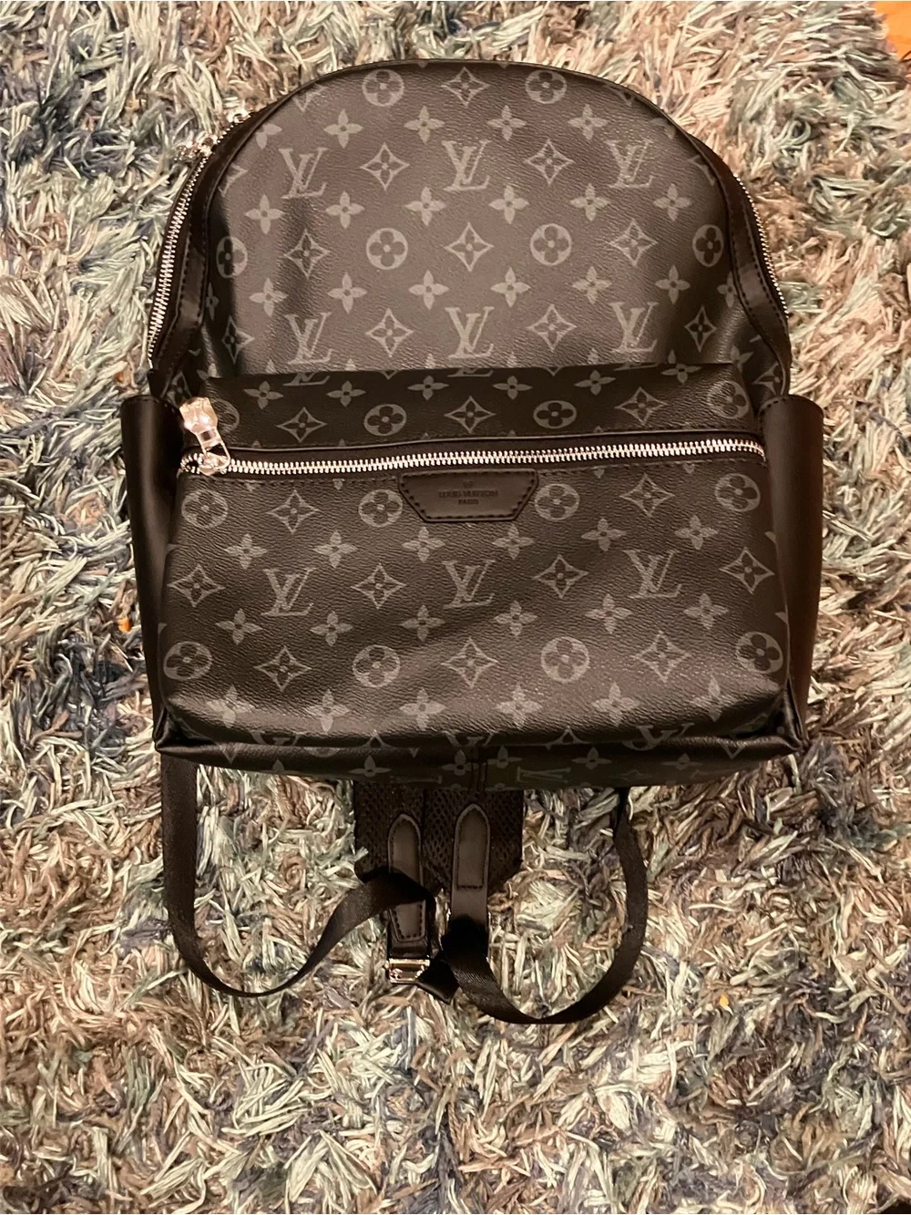 Louis Vuitton Black & Gray Monogram Backpack