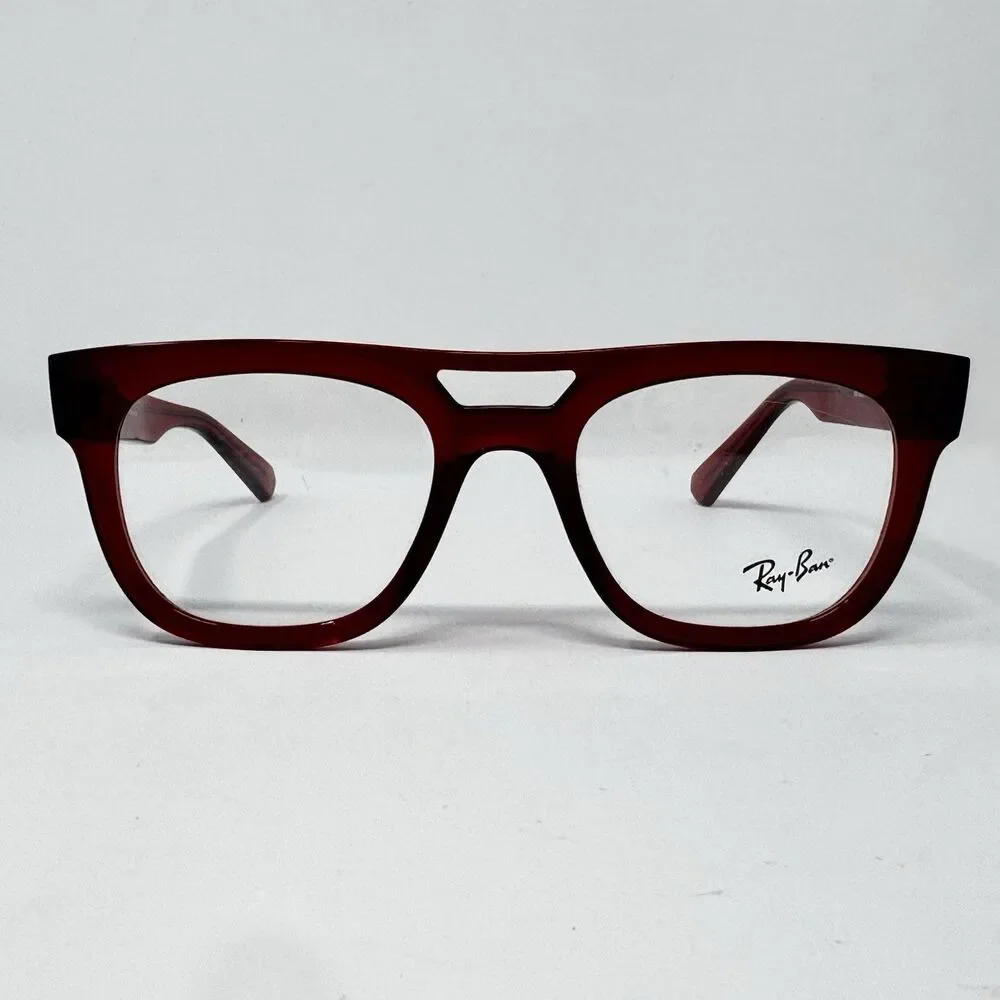 Ray-Ban RB7226 Phil 8265 Transparent Red Eyeglass Frames 54-21-145 New