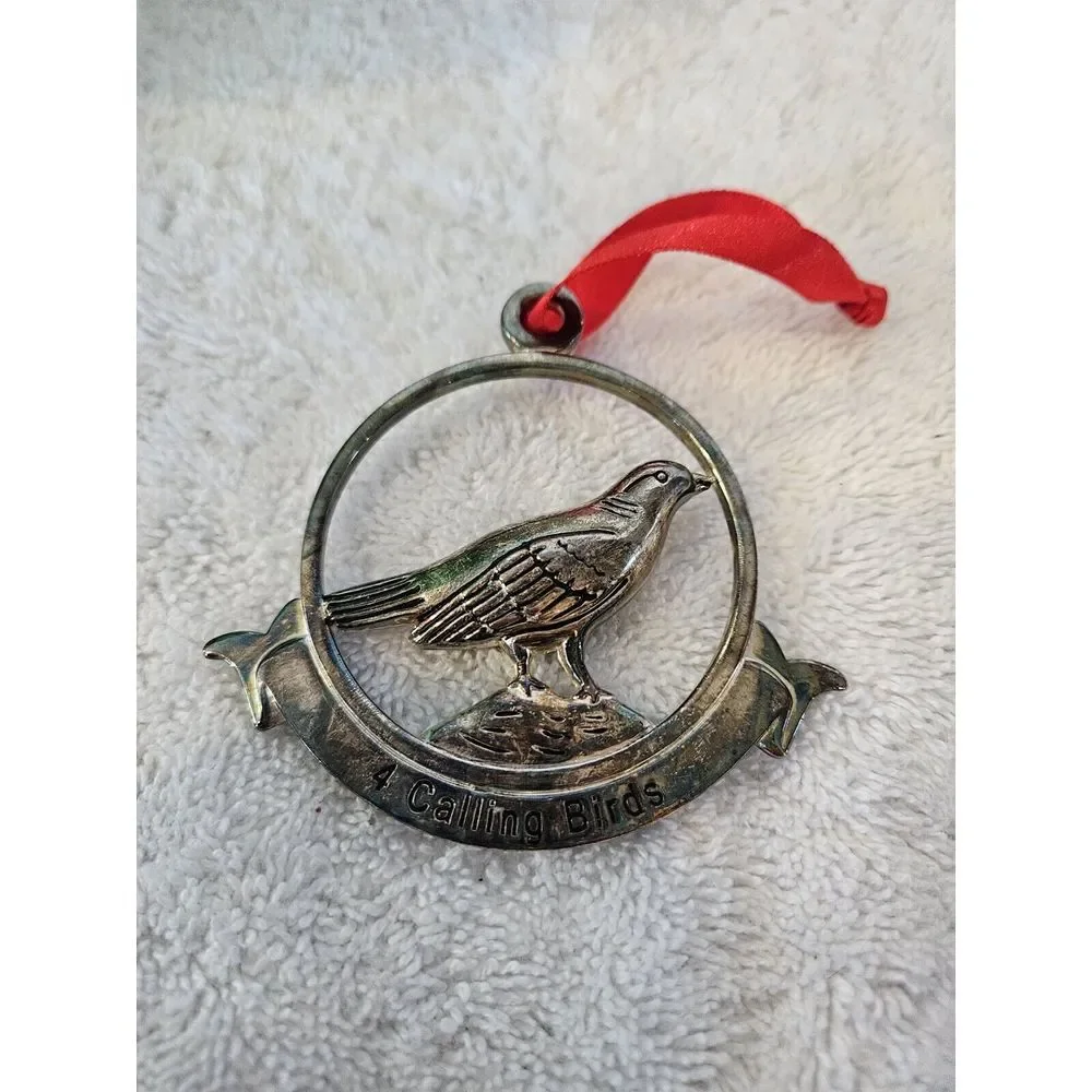 Godinger Silverplate‎  12 DAYS OF CHRISTMAS 4 Calling Birds 3 1/4