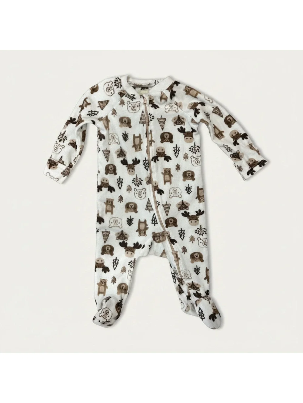 Stitch & Stone Animal Fleece Footed Sleeper Pajamas 9M