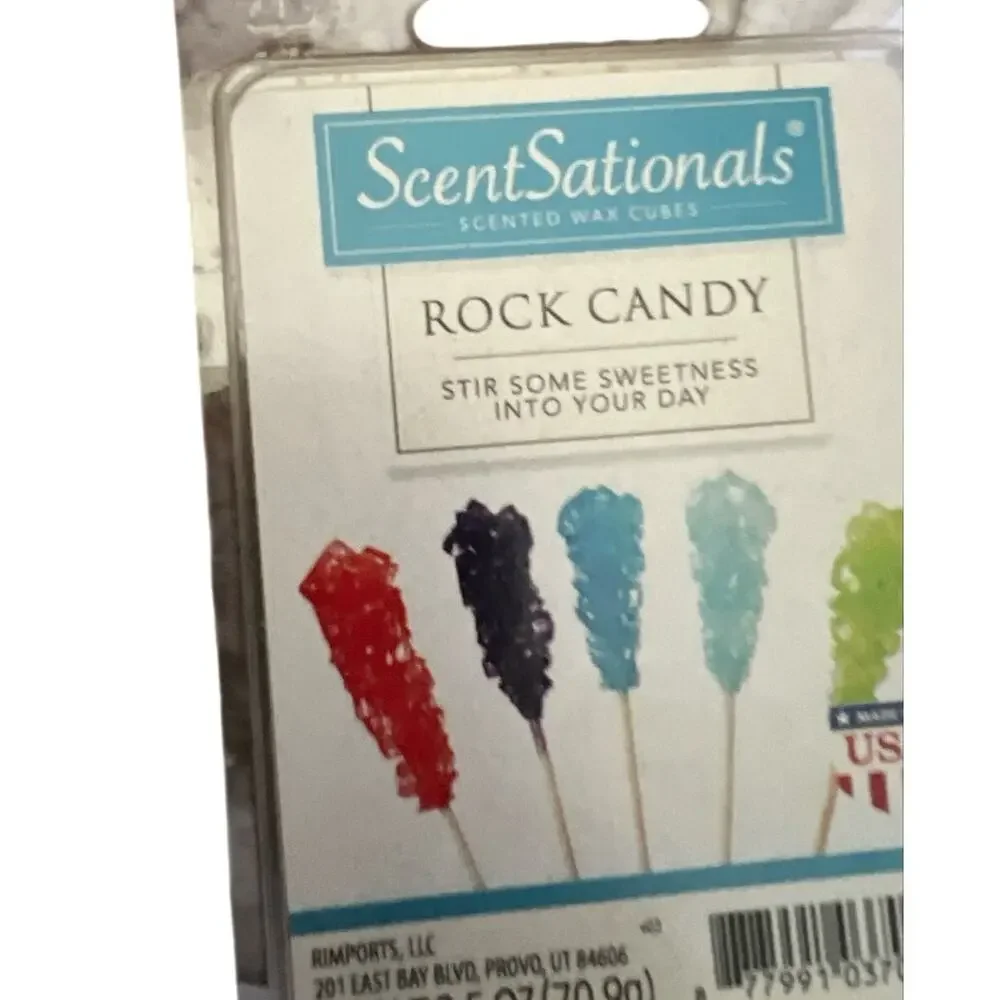 ScentSationals Rock Candy Scented Wax Melts Lot - 1 New 5 oz, 1 partial 2.5oz