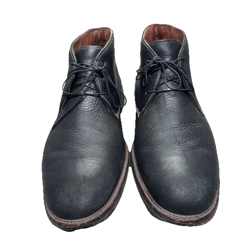 Johnston & Murphy‎ Upton Boots Mens 13M Black Leather Comfort Memory Foam Chukka