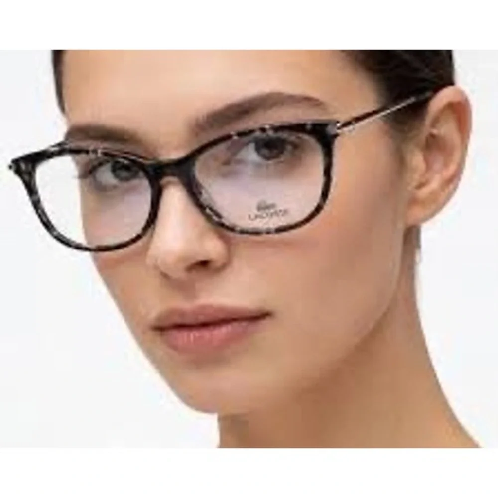 Lacoste Eyeglasses Womens 53-16-140 Grey Tortoise Excellent L2863 Cat Eye Frames