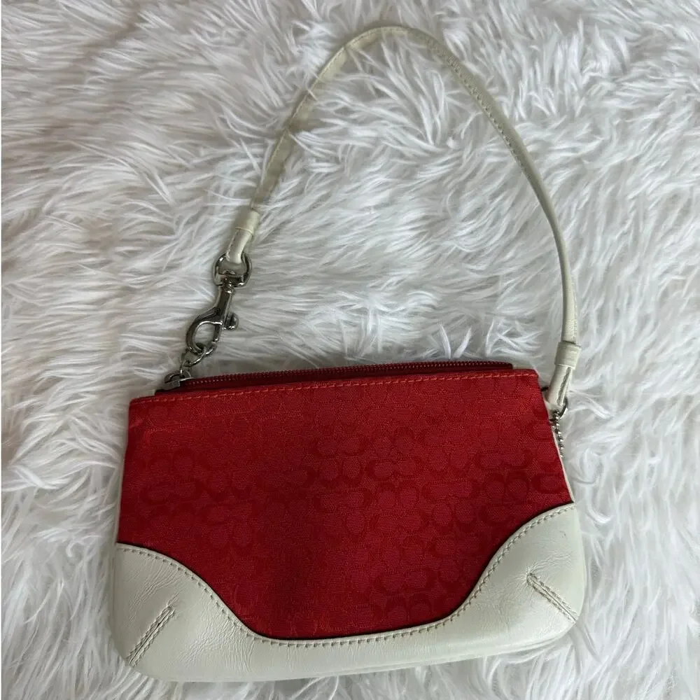 Coach red canvas