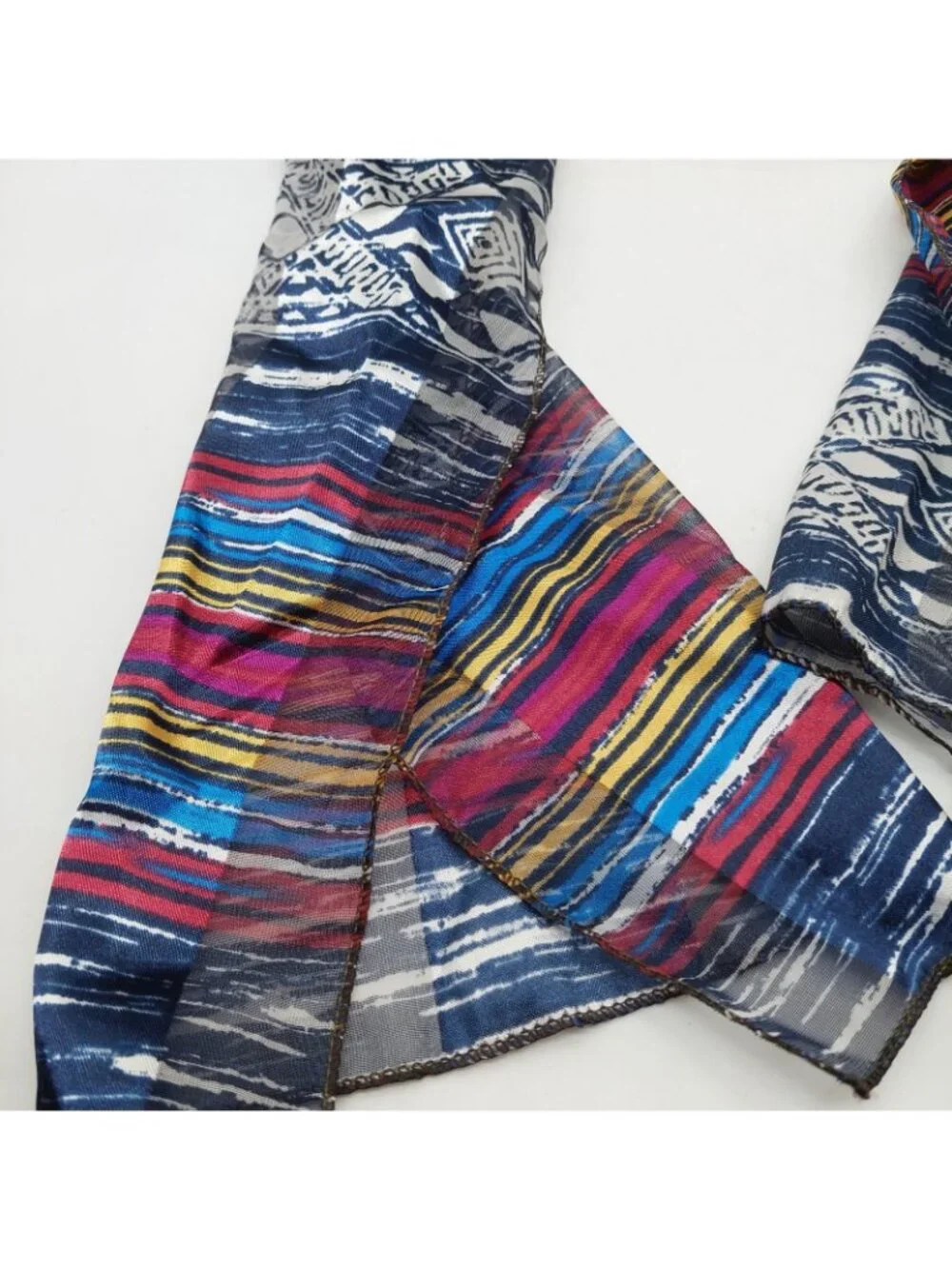 Blue red striped