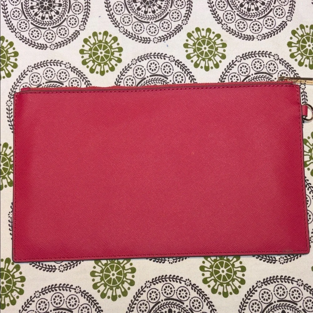 Michael Kors Rose Gold Logo Hardware Accent Clutch