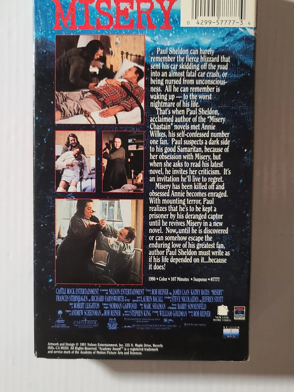 New Line Home Video misery vhs