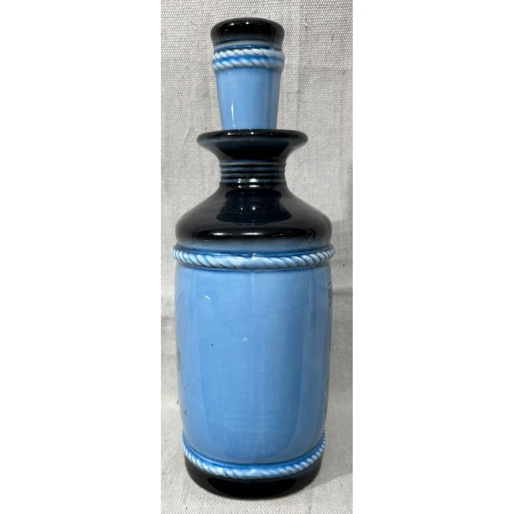 Vintage 1975 Dogpatch USA Li'l Abner Ceramic Decanter Al Capp Blue Comic Art