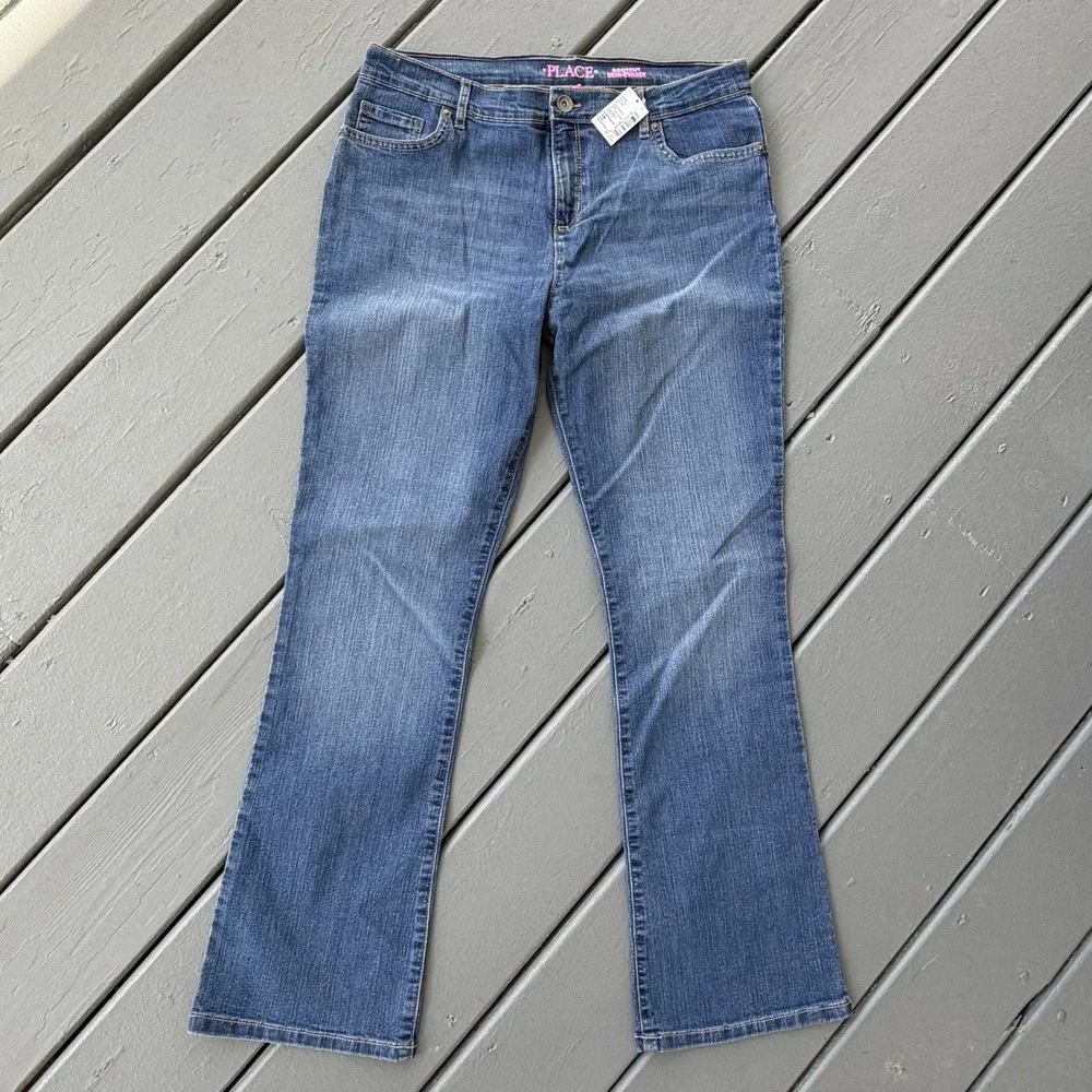 Children's Place Girls Plus 16 Blue Denim Jeans NWT Bootcut School Casual‎