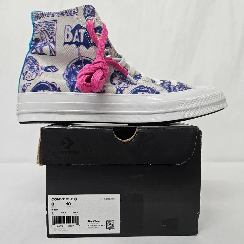Converse‎ Chuck 70 Hi Batman x Chinatown Market 167512C White Purple Men Size 8
