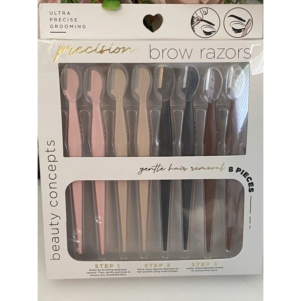 Beauty‎ Concepts 8 Pk Precision Eyebrow Razors Ultra Precise Grooming New In Box