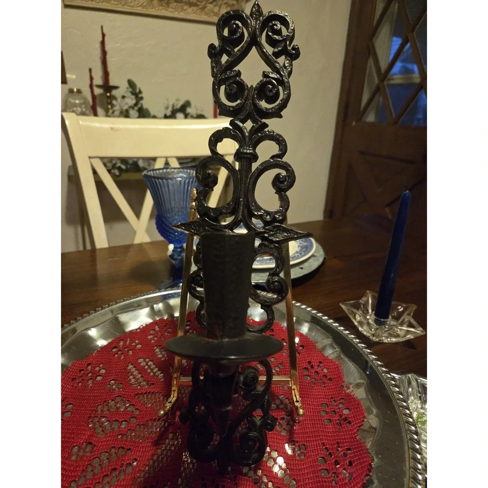 Vintage Burnwood USA Black Sconce