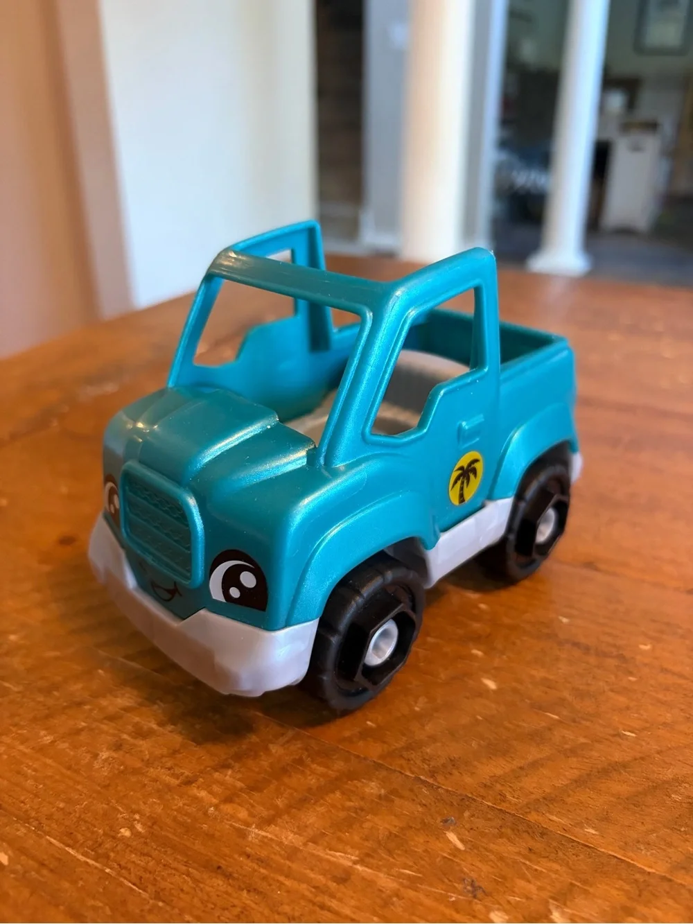 Fisher Price Little People teal truck as is