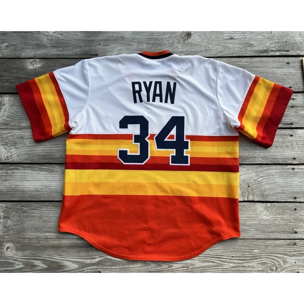 NEW Nike Cooperstown MLB Houston Astros Ryan #34 Retro Jersey Men's Size XXL
