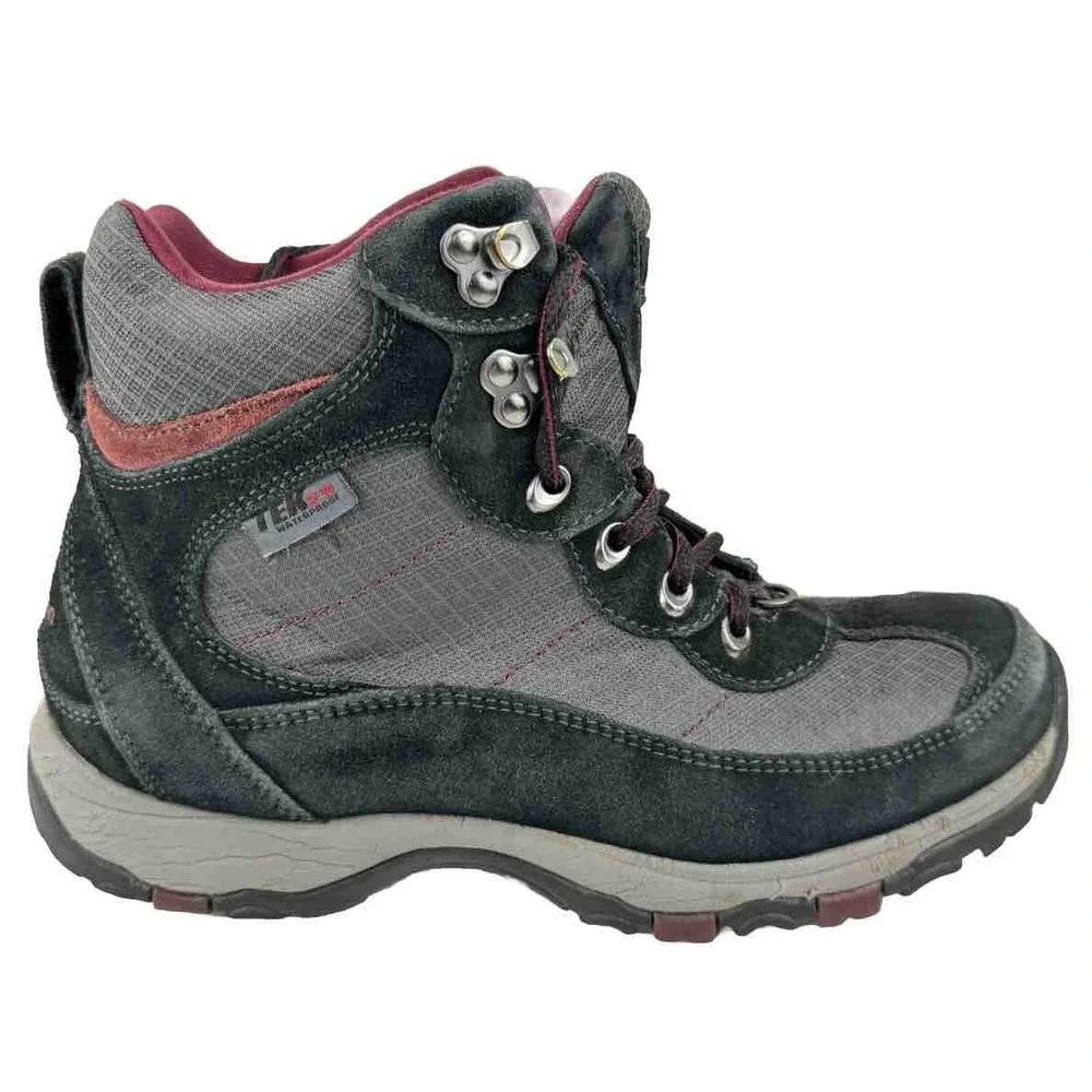 LL Bean‎ Hiking Boots Women's Size 8M TEK Primaloft 200 g #296491 Black/Gray