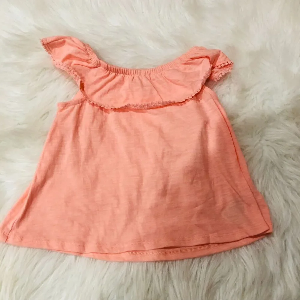 Old Navy Toddler Girls Top Casual Short Sleeve Comfy‎ Pink Size 3T NWT