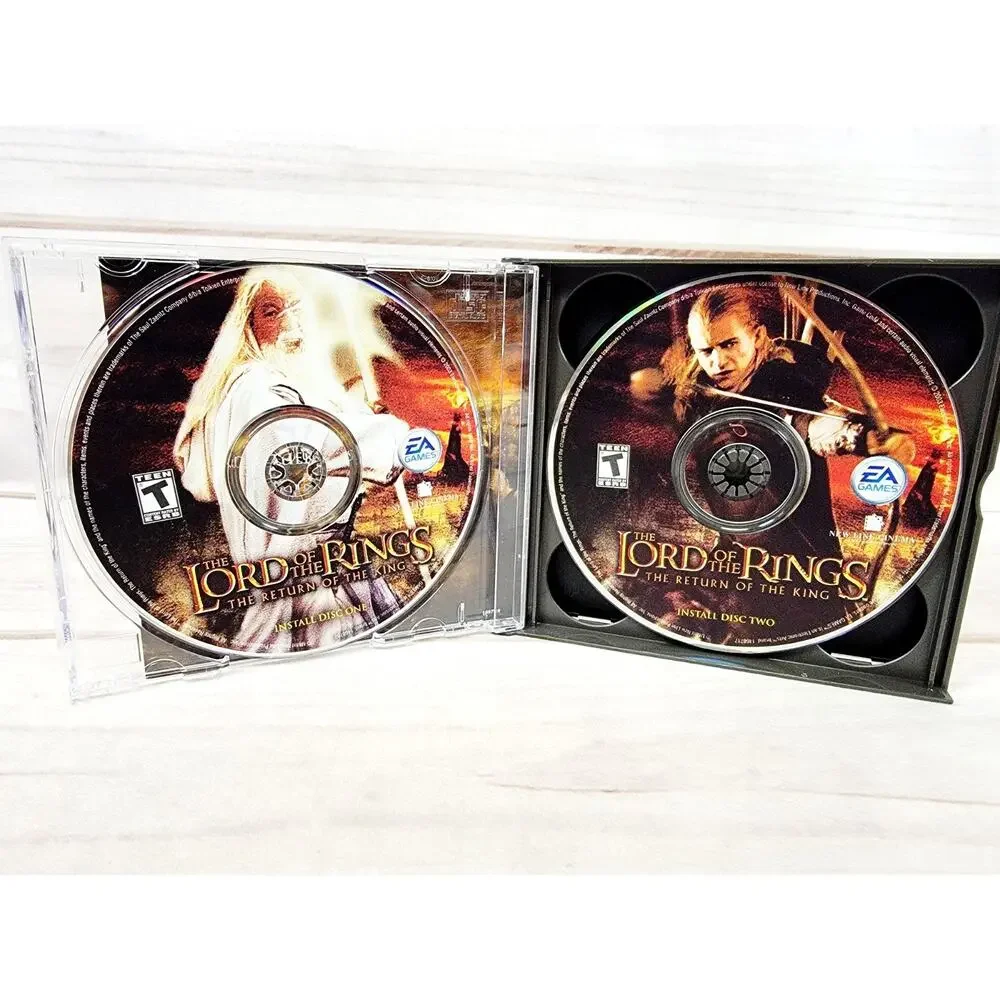 2003 EA Games - Lord Of The Rings Return Of The King PC CD-ROM Game 3 Disc Set