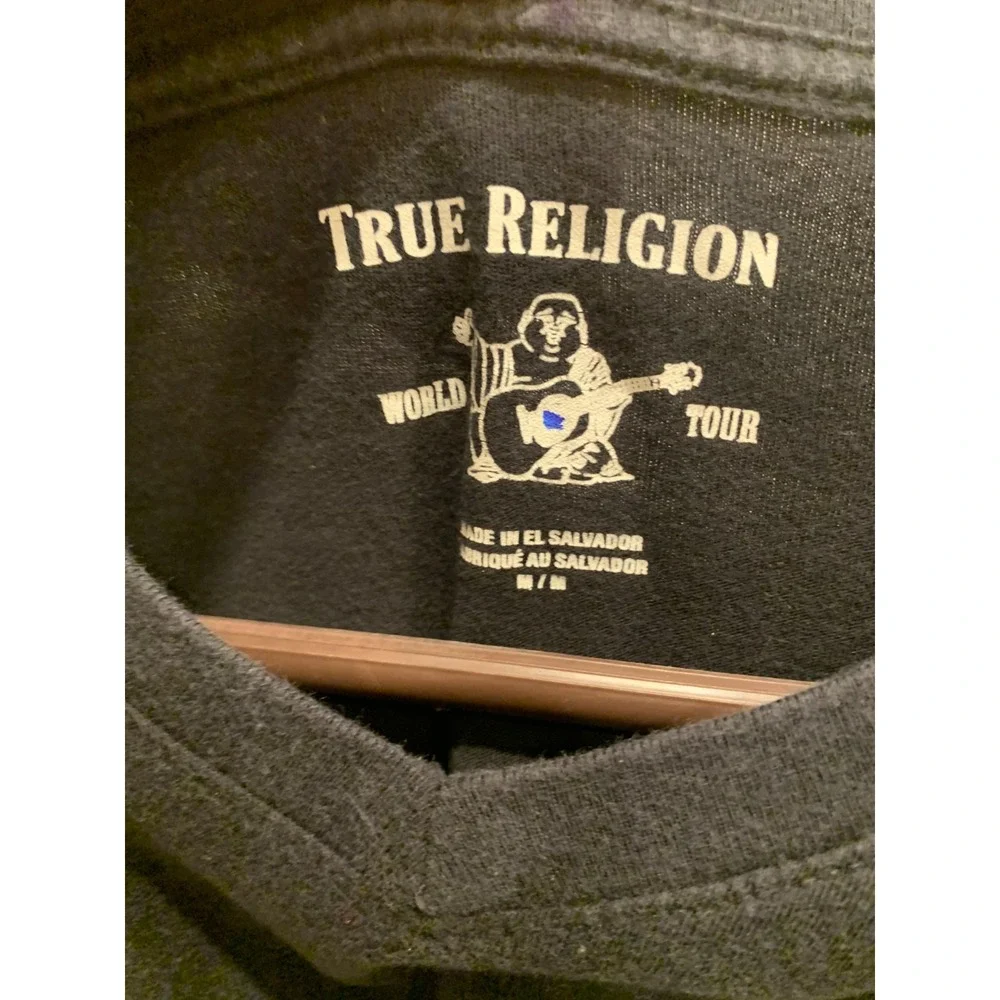 True Religion T-Shirt Adult Black V Sz M‎