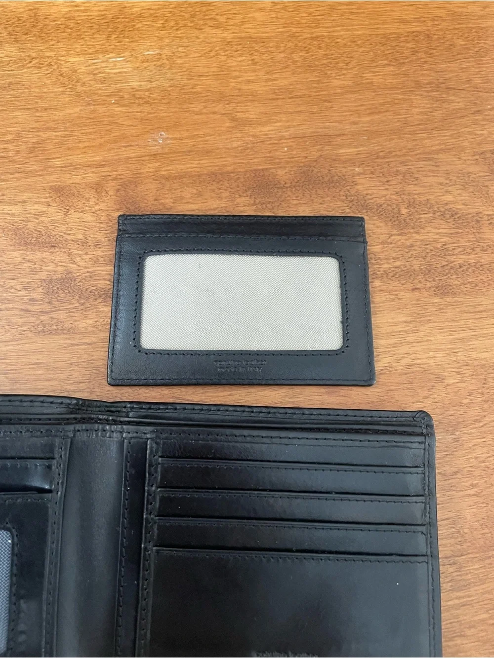 Gianni Conti Black Leather Bi-Fold Wallet