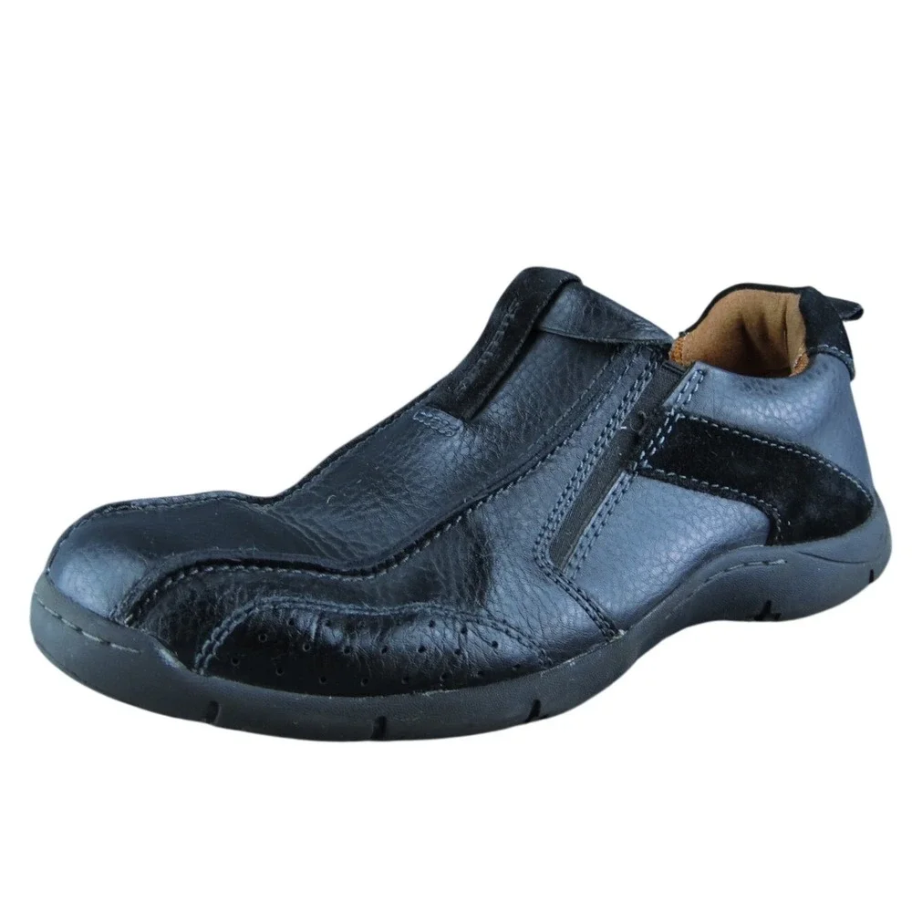 Streetcars Saddleback Men‎ Slip-On Shoes Black Leather Lace Up Size 8 Medium