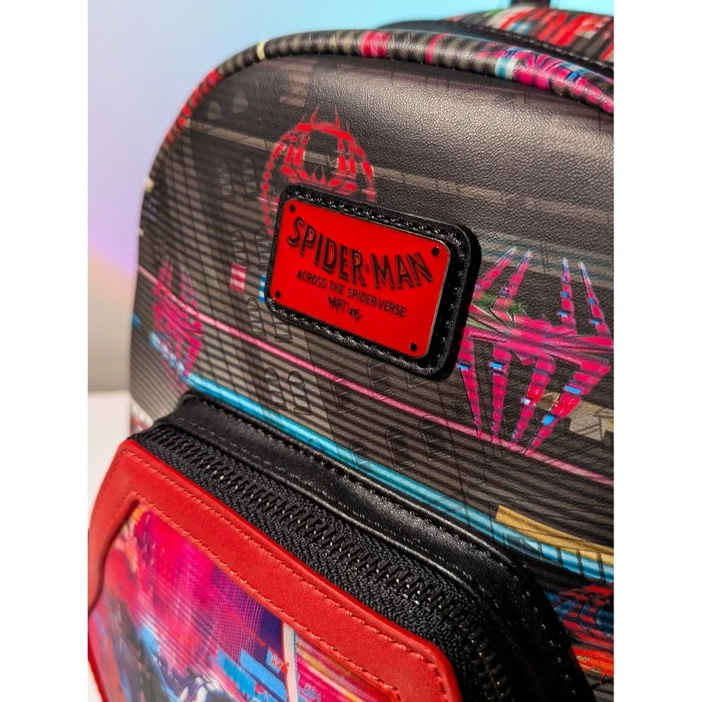 NWT Loungefly Spider-Man Across The Spider-Verse Lenticular Mini Backpack Marvel