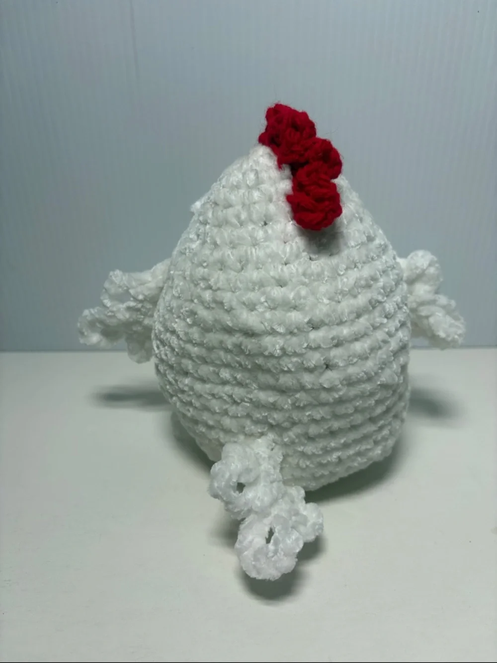 Handmade Plush Chicken Crochet Amigurami White  LO3