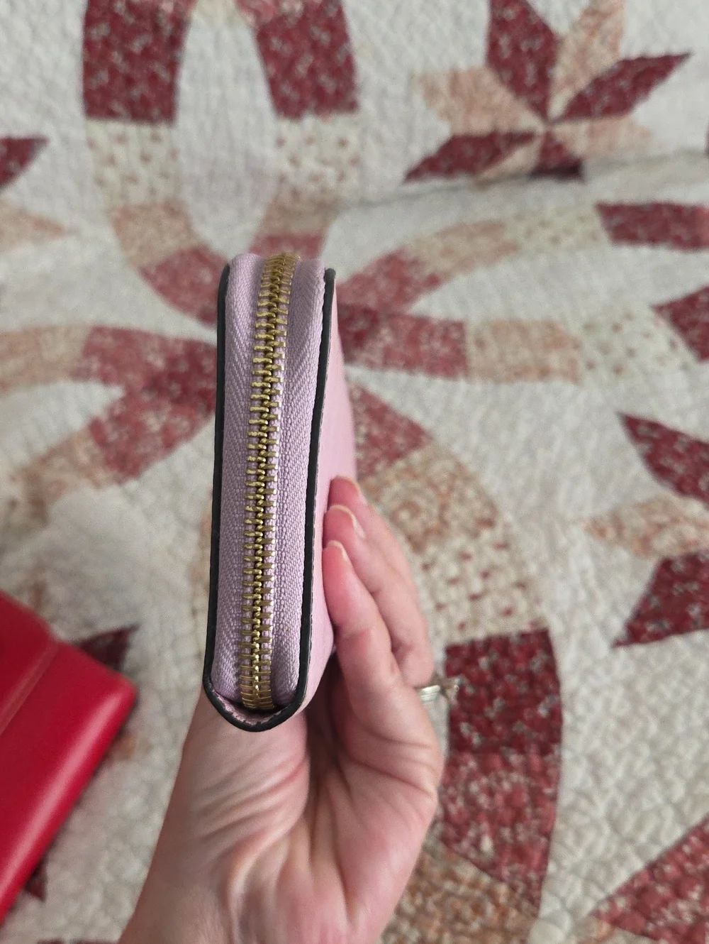 Furla pink zip