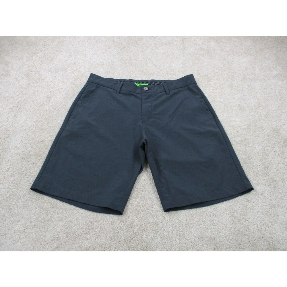 Primo Shorts Mens 32 Blue Performance Stretch Golf Chino Casual 9