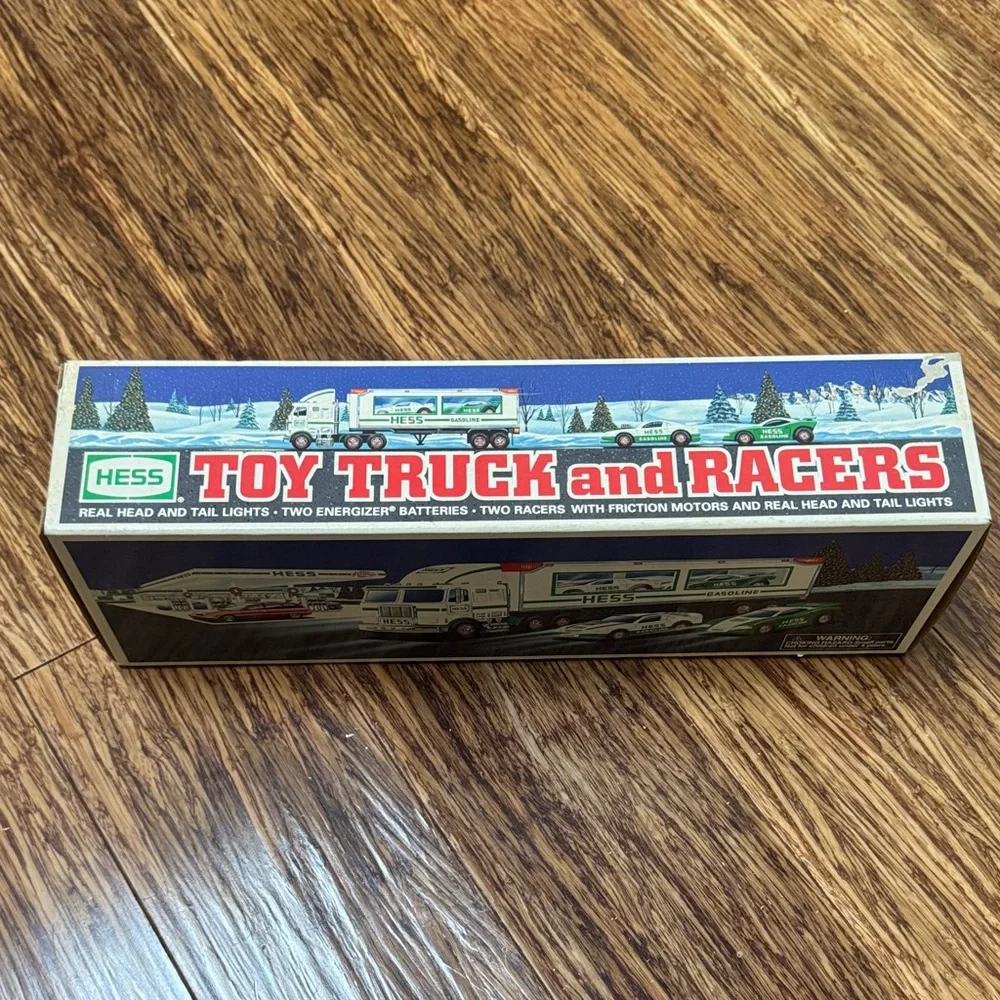 Vintage Hess 1997 Toy Truck and Racers collectible new in box