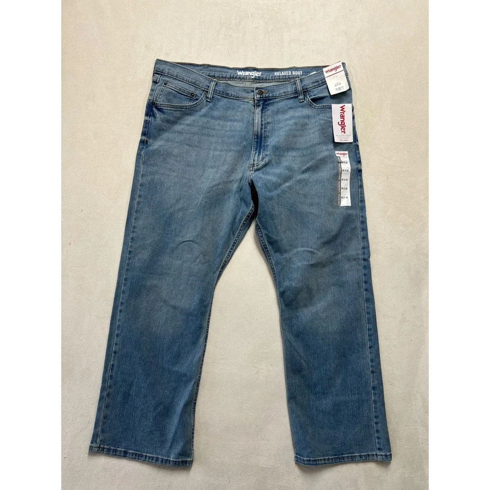 Wrangler Relaxed Boot Jeans Mens 40x29 Blue Denim Stretch 112326188 NWT