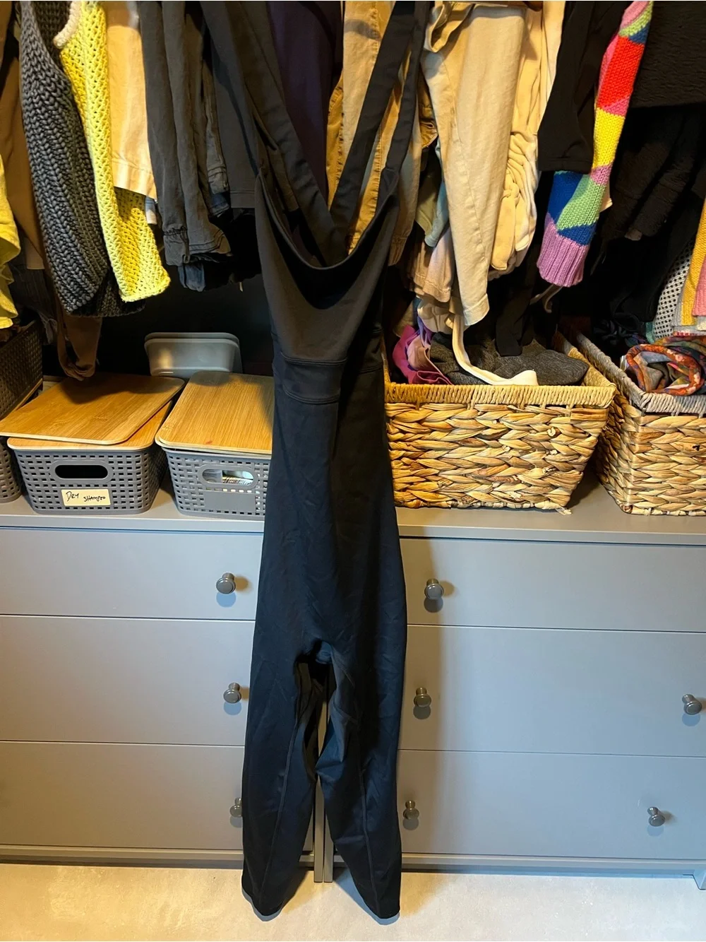 Free People Black Sleeveless Scoop-Back Jumpsuit