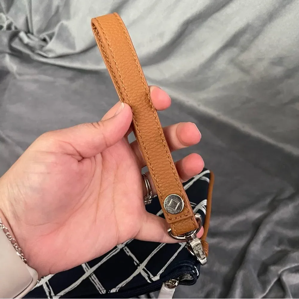 Thirty One Dash of Plaid Rubie Mini Wristlet with Wrist Strap