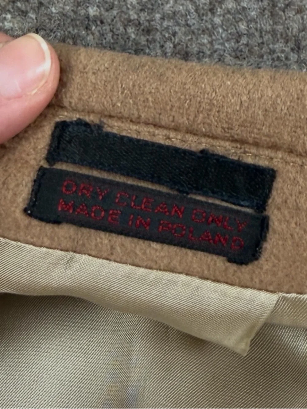 Vintage Camel Tan Long Single Breasted Wool Overcoat Men’s 42 Large Winter‎ Coat
