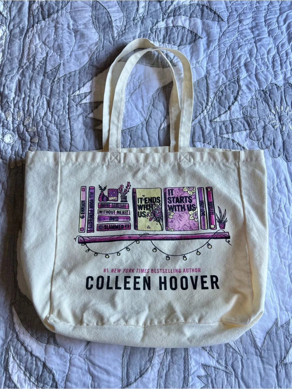 Colleen Hoover Promo Canvas Tote Bag - It Ends With Us