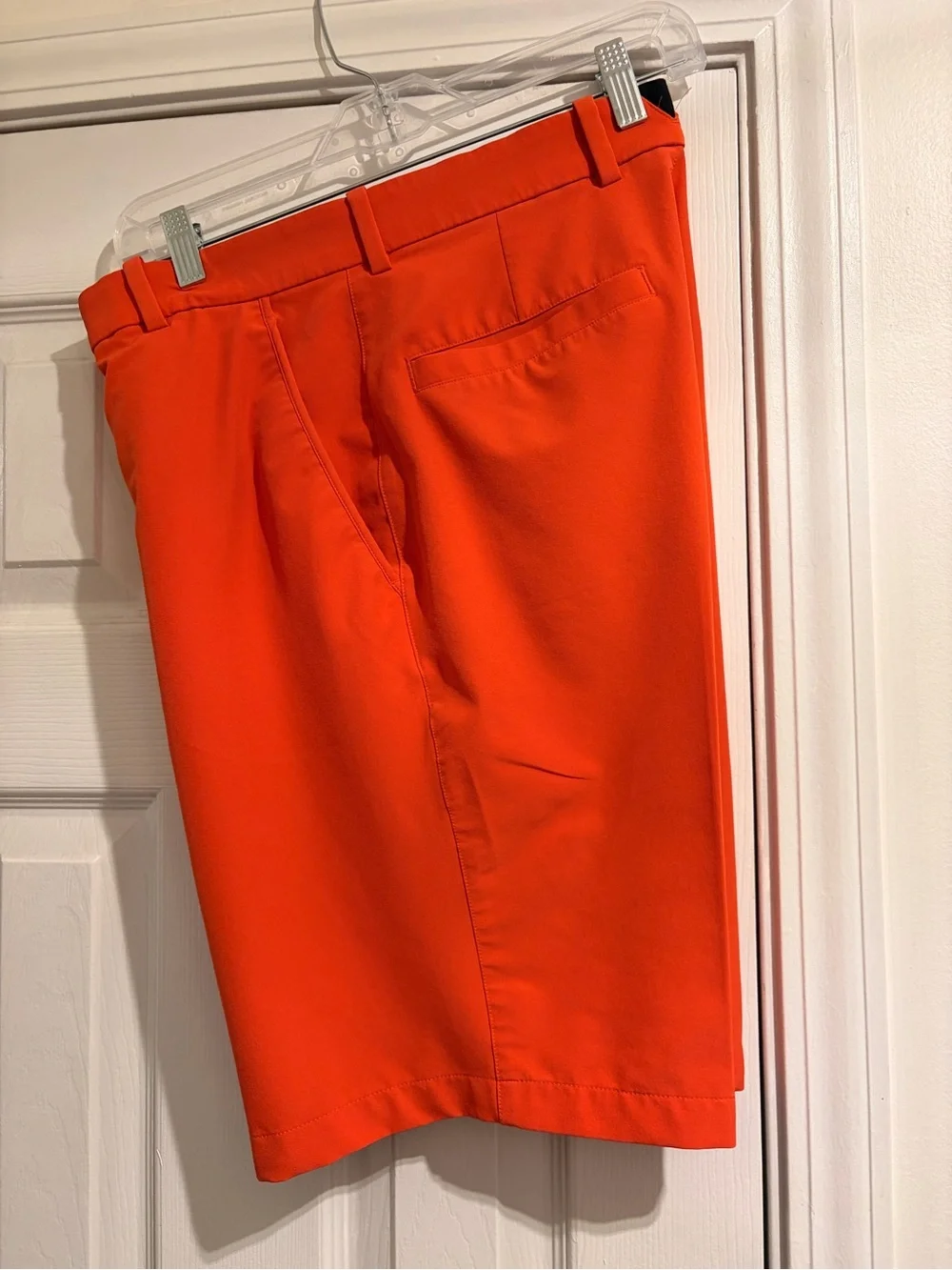Nike Men's Bright Orange Flat-Front Shorts