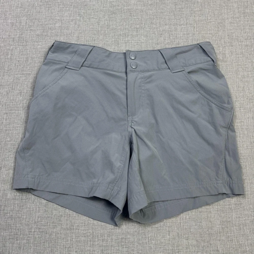 Columbia PFG Fishing Skimmer Shorts Womens 2 Gray Waist Flat Front 5