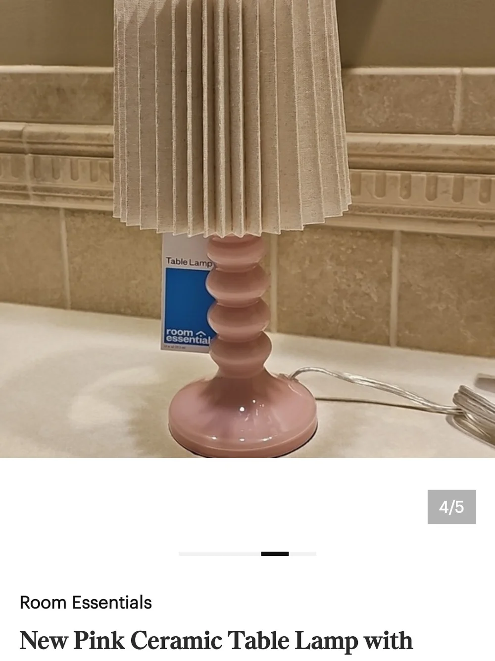 Room Essentials glossy pink