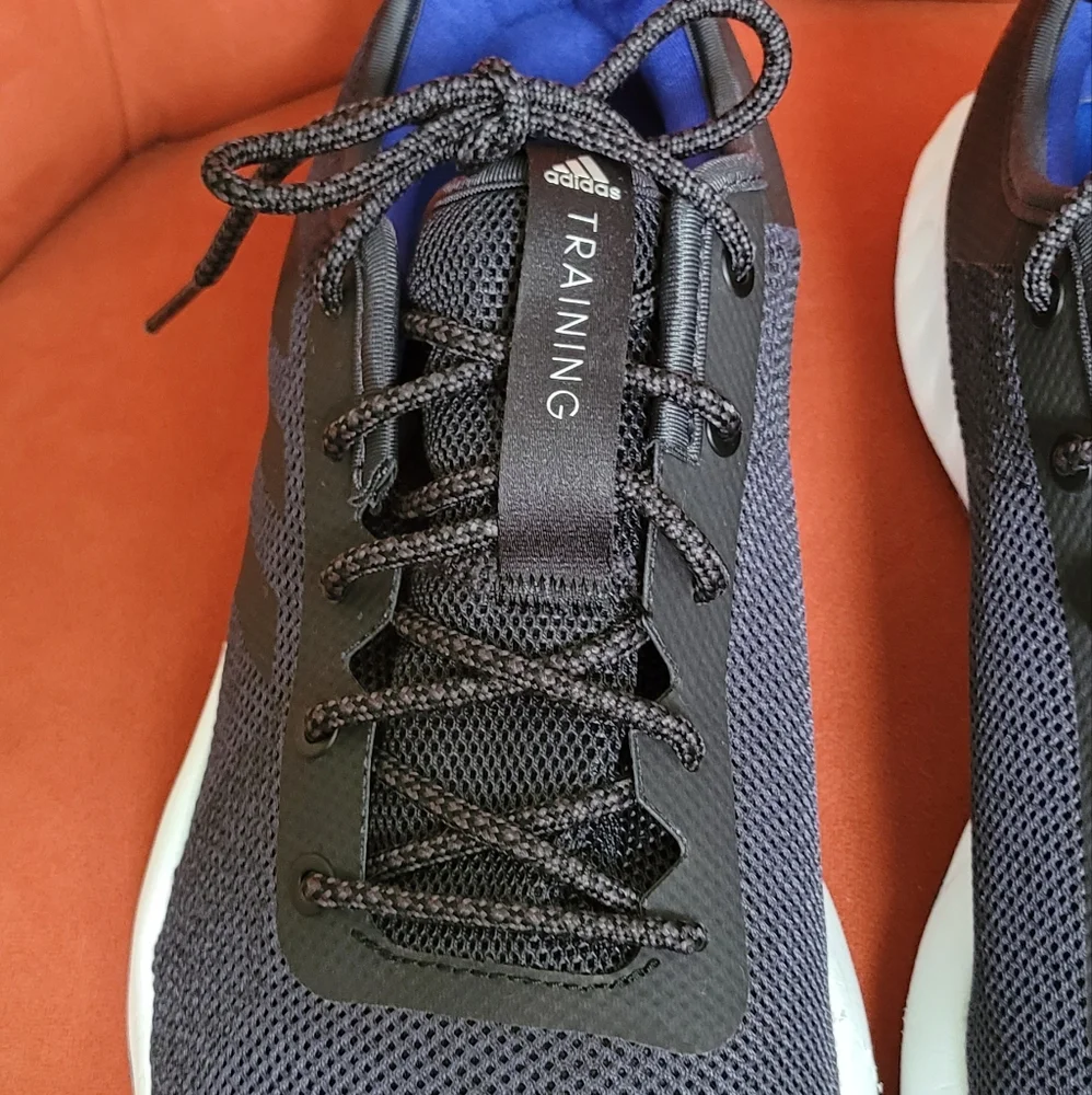 Adidas Men's Black & Blue Lightweight Mesh Running Shoes