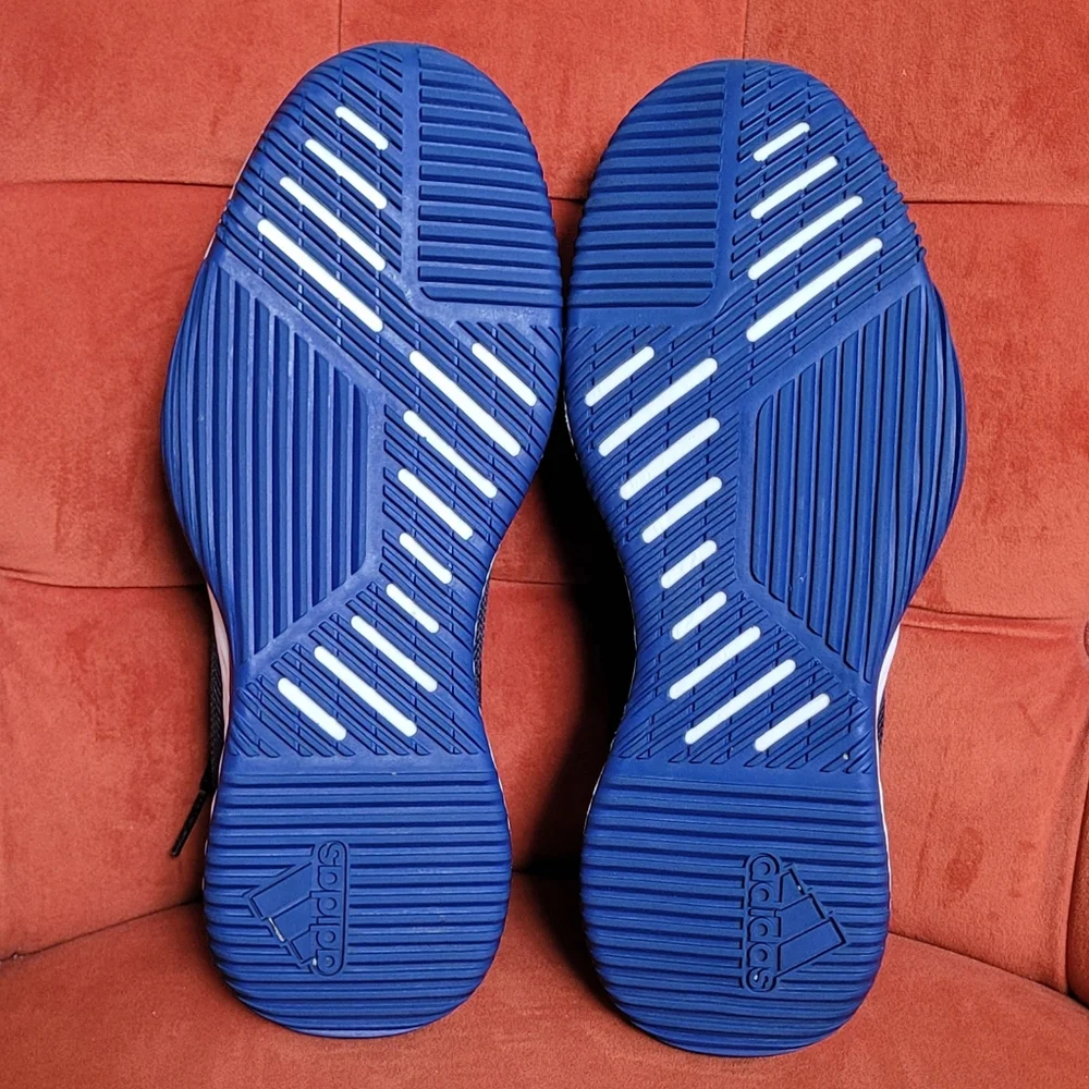 Adidas Men's Black & Blue Lightweight Mesh Running Shoes
