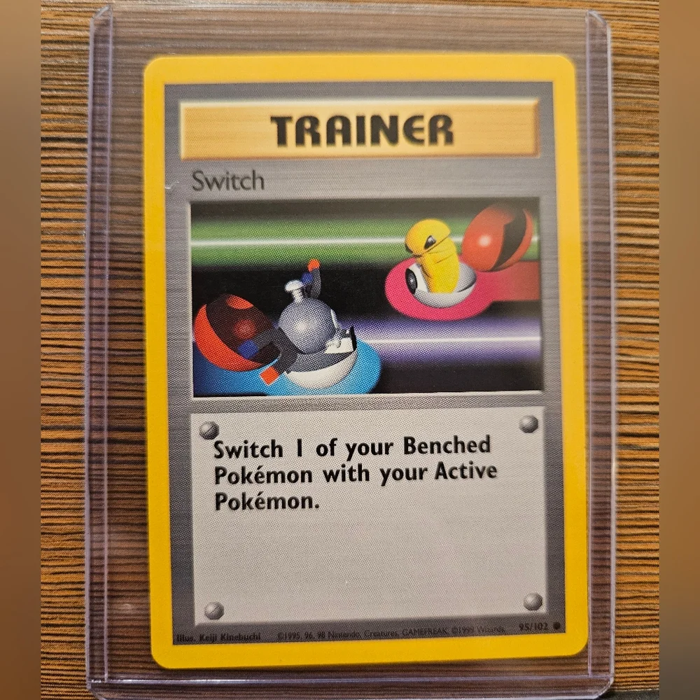 Pokemon Switch Trainer 95/102 Base Set Card