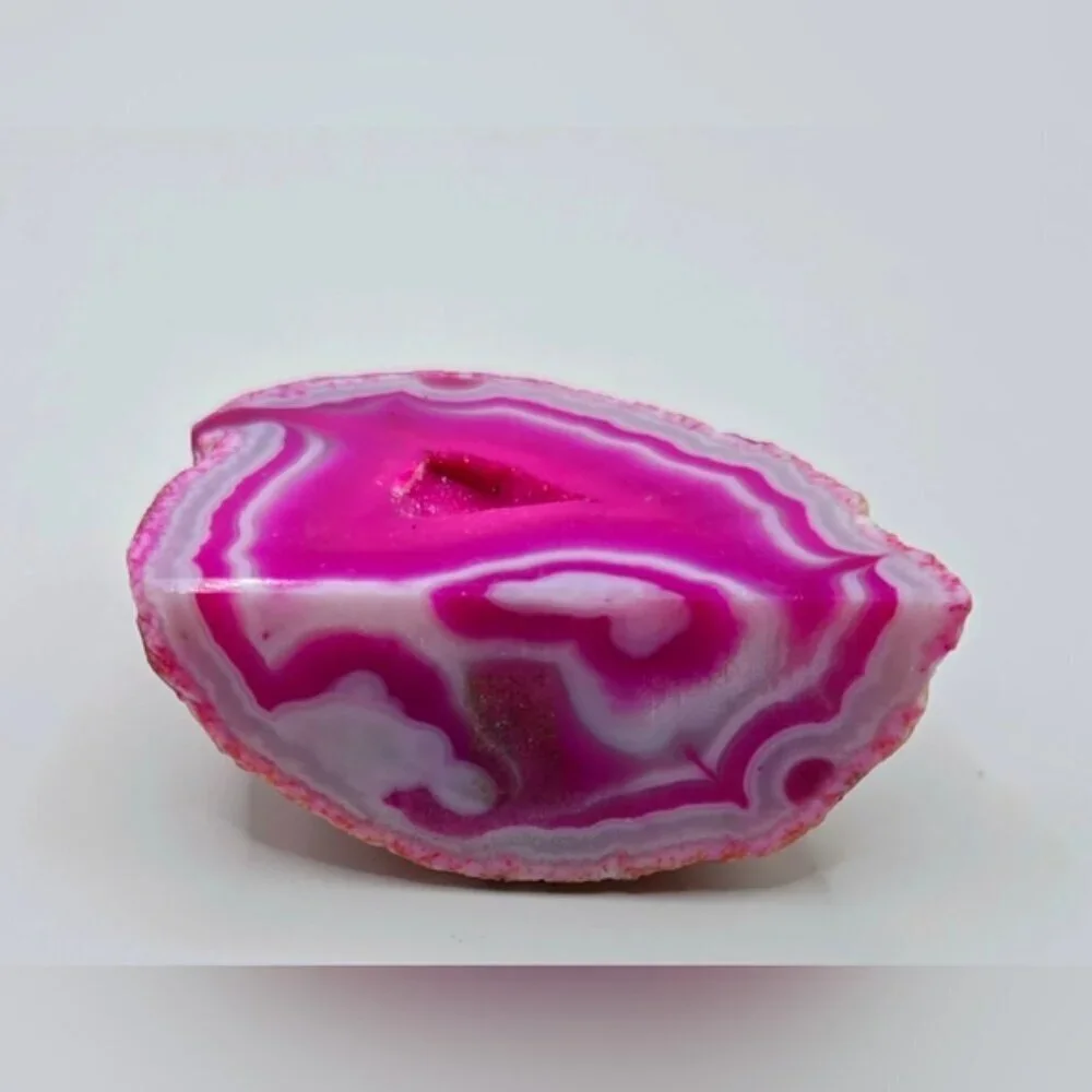 Pink Agate dyed pink