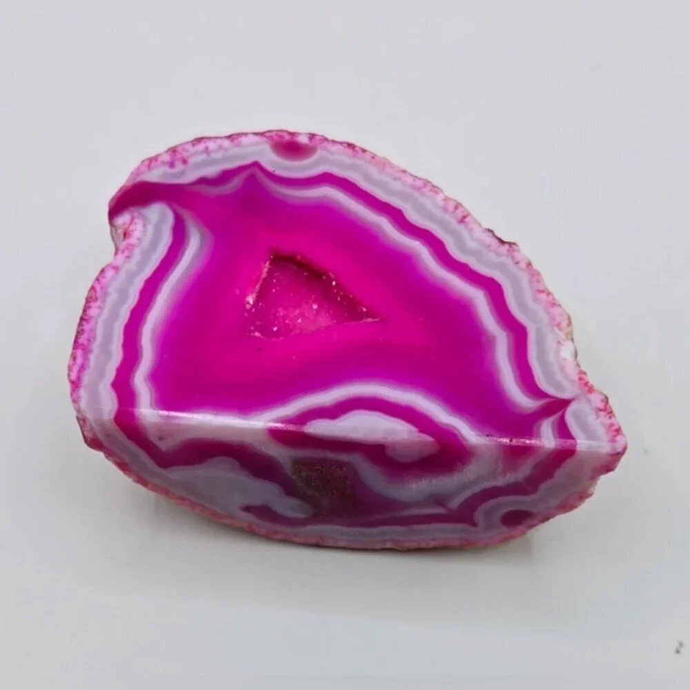 Pink Agate dyed pink